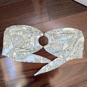 Montce swim peri paisley Tori bandeau bikini top size L